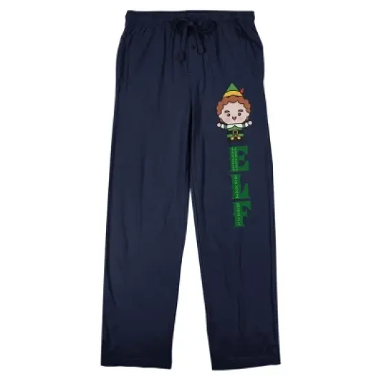 Elf Kawaii Buddy Men's Navy Sleep Pajama Pants image {3}