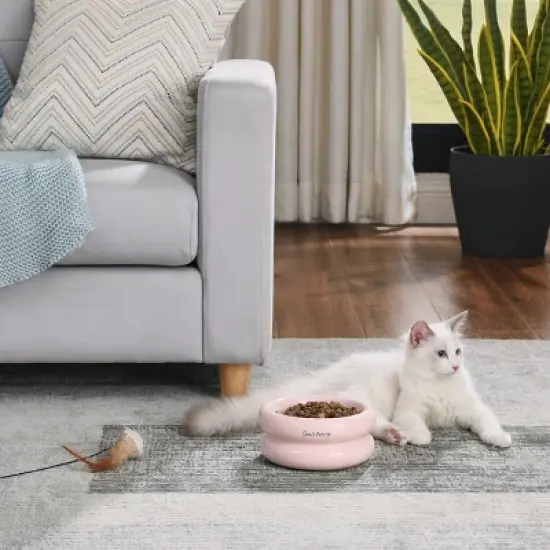 Sam's Pets Tall Tulip Pet Bowl In Glossy Pink image {4}