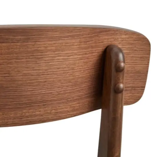 Buylateral Set of 2 Wave Solid Rubberwood Dining Chairs image {5}