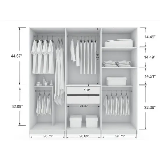 Gramercy Wardrobe Armoire Closet  - Manhattan Comfort image {2}