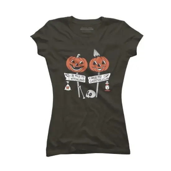Junior's Design By Humans Halloween Pathways By runcatrun T-Shirt image {5}