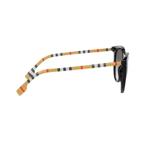 Burberry BE 4316F 385311 Womens Round Sunglasses Black 57mm image {2}