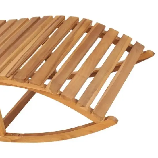 vidaXL Sun Lounger Natural wood image {5}