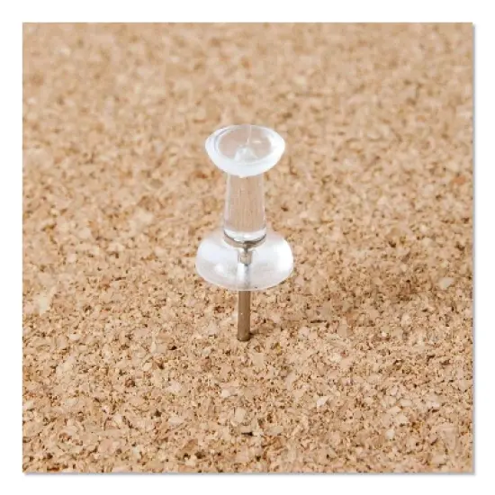 U Brands Standard Push Pins Plastic Clear 7/16" 200/Pack 658U08-24 image {3}