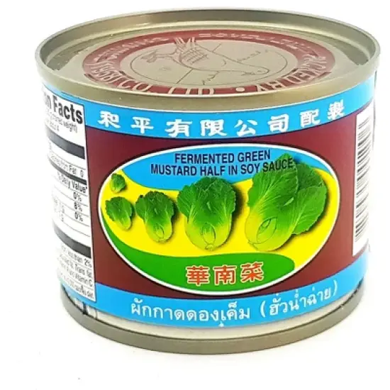 Pigeon Brand Fermented Mustard Green Half In Soy Sauce Pickled Thai Style 5 Oz. (Pack of 4) image {1}
