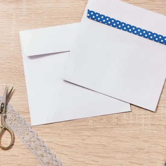 Paper Junkie 60 Pack White Square Envelopes 5.5" Gummed Seal Square-Flap, 120GSM Paper image {2}