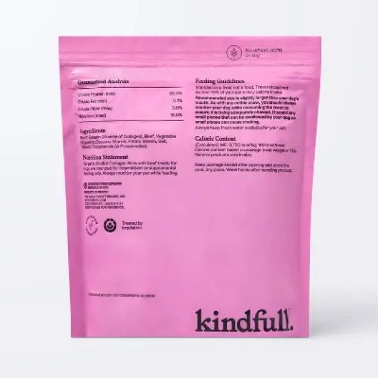 Rawhide Alternative Collagen Roll Beef Flavor Dog Treat - Kindfull&trade; - 8oz/5ct image {2}