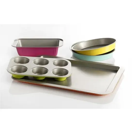 Gibsone Home Color Splash Lyneham 5 pc Carbon Steel Bakeware Set image {1}