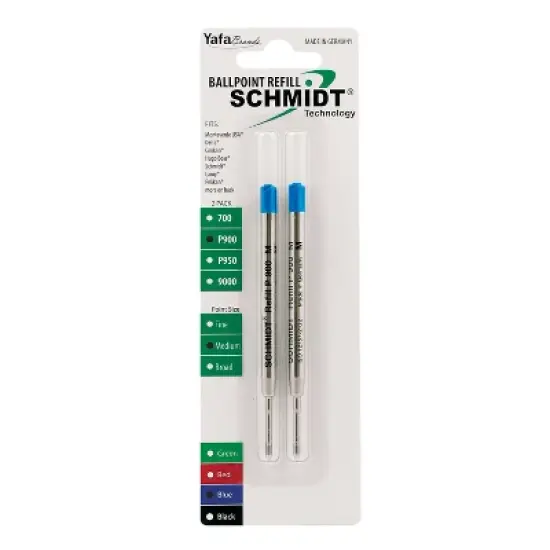 Schmidt P900 Ballpoint TC Ball Refill To Fit Parker Ballpoint Pens Medium Blue 2 Pack (SC58136) image {4}
