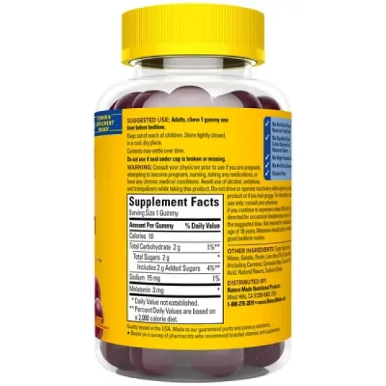 Nature Made Time Release Melatonin 3mg Gummies - 60ct image {1}