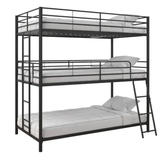 Triple Twin Zeke Metal Bunk Bed - Room & Joy image {11}