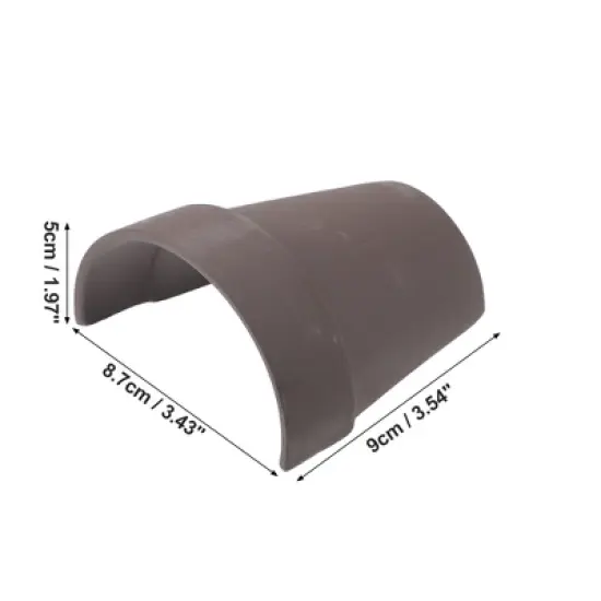 Unique Bargains Hiding Rock Small Fish Aquarium Decorations Ceramic Cave Brown 3.54"x3.43"x1.97" 1 Pc image {3}