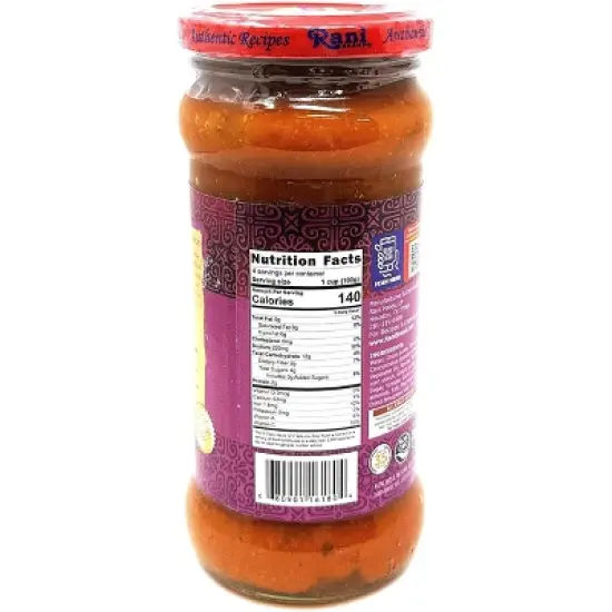 Tandoori Vegan Simmer Sauce - 14oz (400g) Pack of 6 - Rani Brand Authentic Indian Products image {6}