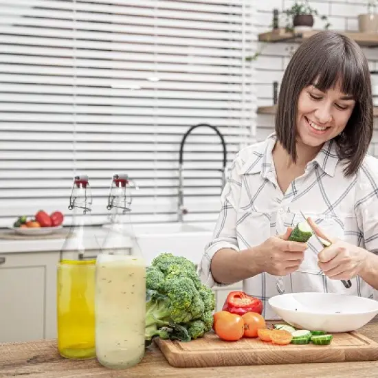 Nevlers Round Airtight Swing Top Bottles - Glass 33oz (6pk) image {9}