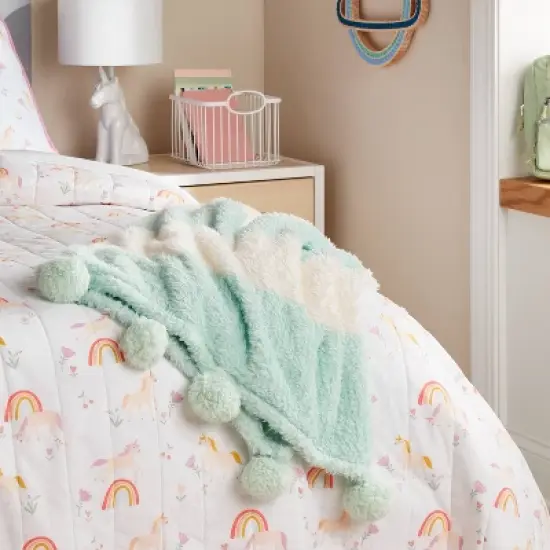 Teddy Bear Striped Kids' Throw Plush - Pillowfort&trade; image {1}