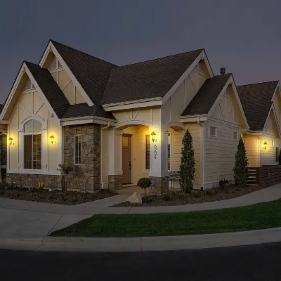 Solar Wall/Pillar Outdoor Lantern with Integrated LED Bulb Black - Techko Maid image {3}