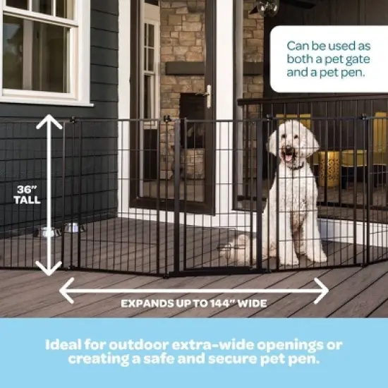 Carlson Super Wide Pen and Gate for Dog Crate - Black image {3}