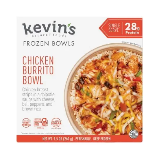 kevin's natural foods Frozen Gluten Free Chicken Burrito Bowl - 9.5oz image {3}