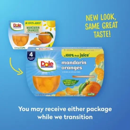 Dole Mandarins in 100% Juice Fruit Cups - 16oz/4ct image {3}