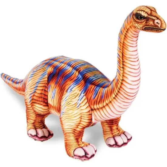 Underwraps Real Planet Apatosaurus Brown 21.5 Inch Realistic Soft Plush image {1}