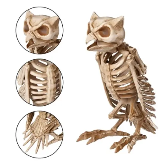 Yescom 5.4 Ft Life Size Cowboy Skeleton with Vulture & Owl Skeleton Halloween Decorations Party 2025 Brown image {6}