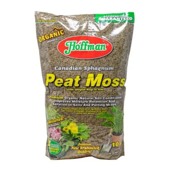 Hoffman Canadian Sphagnum Peat Moss Soil Conditioner to Improve Moisture Retention and Aeration, 10qt image {5}