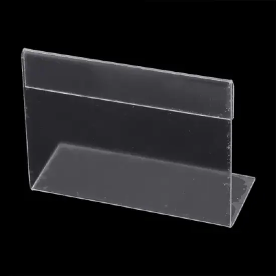 Unique Bargains Desk Shelf Clear Plastic Business Card Holder Display Stand 2pcs image {1}
