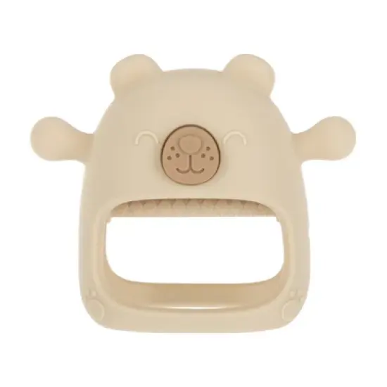 Nuby Silicone Wrist Grip Teething Mitten - Brown Bear image {6}