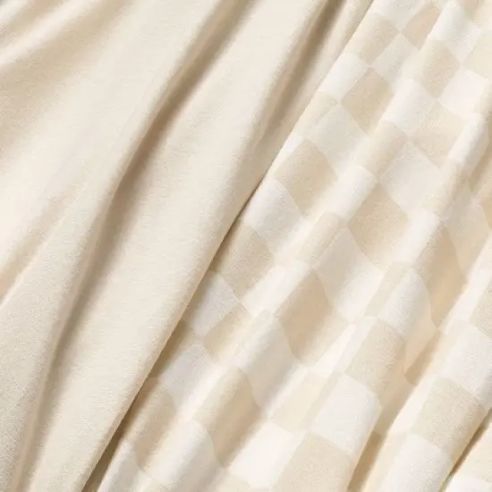 Fitted Play Yard Jersey Sheet - Cream Checks - 2pk - Cloud Island&trade; image {2}