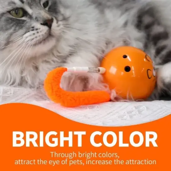 Allforpaws Interactive Cat Toy Mad Mouse, Orange image {5}