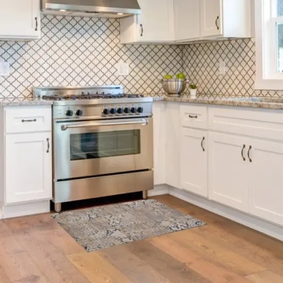 Selkirk Washable Outdoor Rug Navy/Sand - Linon image {6}