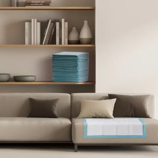 ProHeal Plus Light Fluff Underpad, Incontinence Bed Pad, Leak Proof Poly Backing, 23" x 36" - 300 Pack image {1}