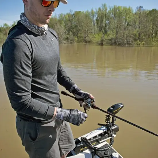 Cordova Safety Products Rock Fish Half-Finger Guide Gloves - Gray/Black image {2}