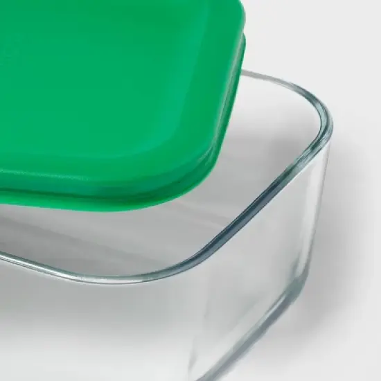 4pc (set of 2) 4c Rectangular Glass Food Storage Container Set - Room Essentials&trade; image {2}