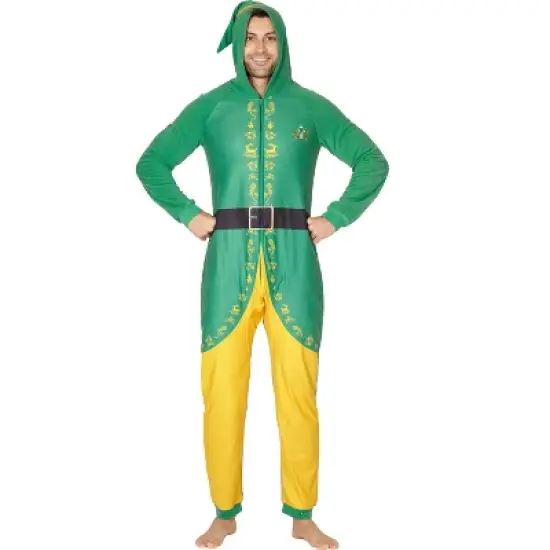 INTIMO Elf The Movie Mens Buddy The Elf One Piece Costume Pajama Set image {6}