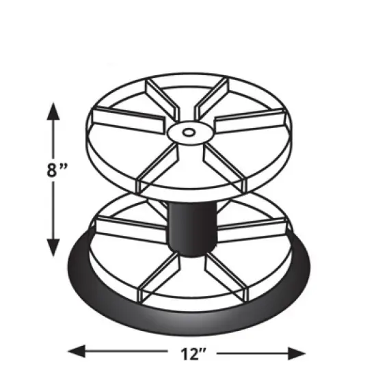 Azar Displays Two Tier Revolving Display 8"H x 11"Dia. - 12 Sections image {2}