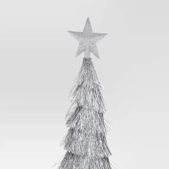 2pk Christmas 18" and 12" Tinsel Trees - Wondershop&trade; image {2}