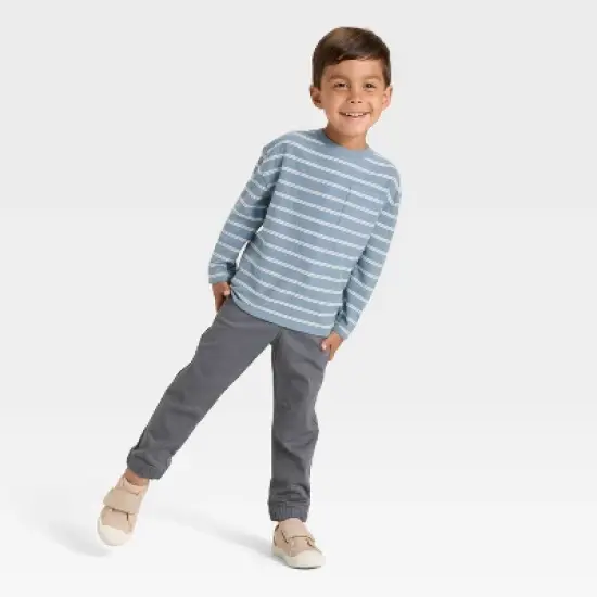 Toddler Boys' Long Sleeve Jacquard Striped Oversized T-Shirt - Cat & Jack&trade; image {2}