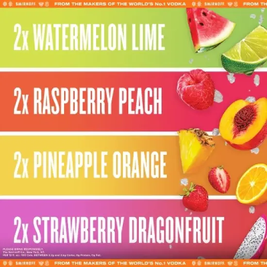 Smirnoff Smash Vodka Soda Variety - 8pk/355ml Cans image {3}