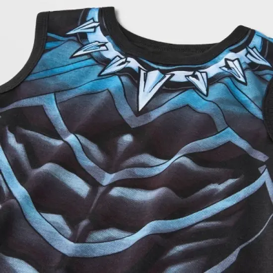 Boys' Marvel 5pc Pajama Set - Blue/White/Black image {2}