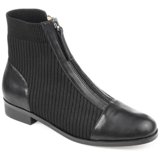 Journee Collection Womens Bexlie Tru Comfort Foam Front Zip Stacked Heel Booties image {10}