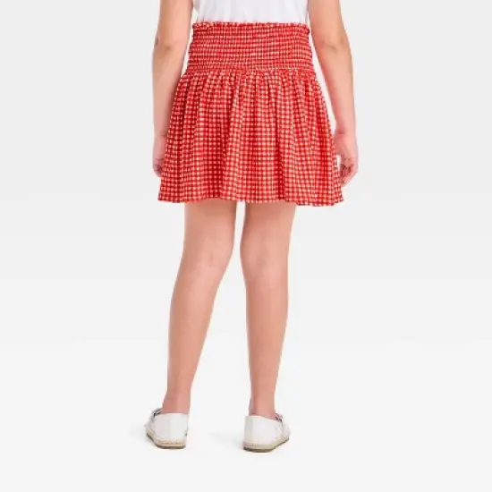 Girls' Hello Kitty Ruched Waist Skirt - Red image {1}