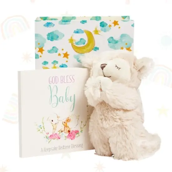 Tickle & Main Baby Praying Musical Lamb and Prayer Book Gift Set in Keepsake Box, Baptism Gifts for Girls & Boys image {4}