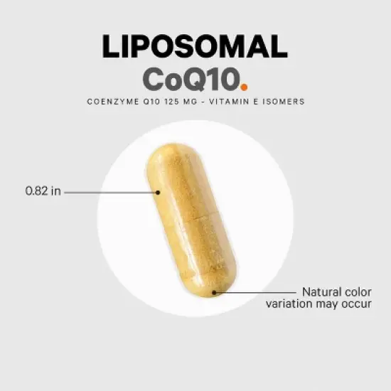 Codeage Liposomal CoQ10 Supplement - 125 mg Coenzyme Q10 with Vitamin E Isomers Tocopherols- 60ct image {5}