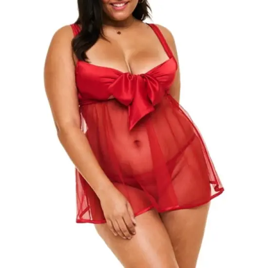 Adore Me Women's Bessima Babydoll Lingerie image {6}