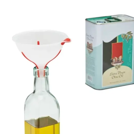 OXO 3pc Funnel Set Red: Plastic, Dishwasher-Safe, Kitchen Funnels for Bottles, Small & Versatile Use image {3}