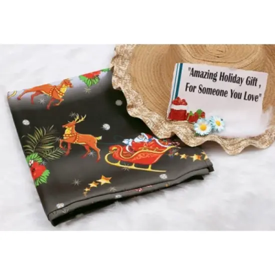 LA LEELA Men's Christmas Tree Bath Trunk Swimsuit Vacation Xmas Party Gifts Sarong Holiday Pareo Beach Wrap One Size Black image {1}