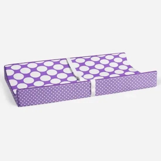 Bacati - MixNMatch Purple Large Dots Changing Pad Cover image {3}