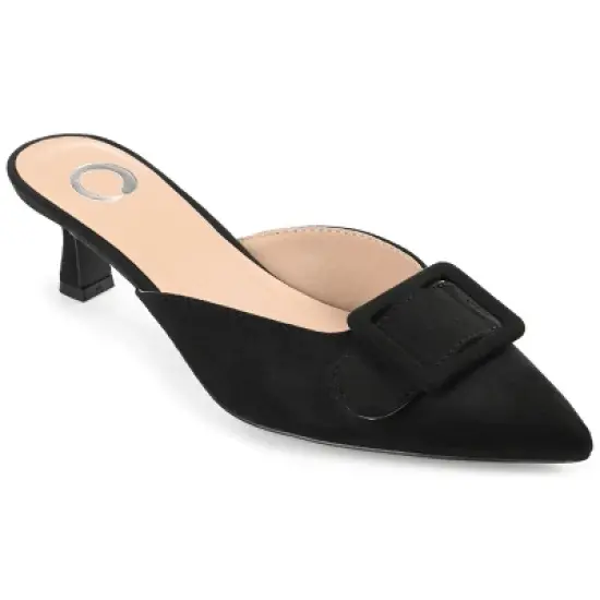 Journee Collection Womens Vianna Kitten Heel Mules Pointed Toe Pumps image {9}