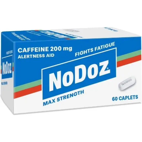 Nodoz Caffeine 200mg Alertness Aid Caplets Max Strength, 60 Caps image {5}